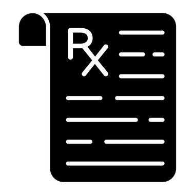An editable vector of medical prescription, easy to use