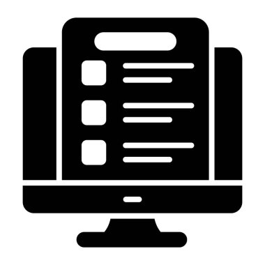 Lcd with a page denoting online medical prescription