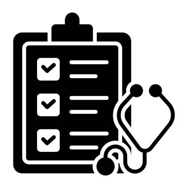 Health checkup, health report vector icon in trendy style