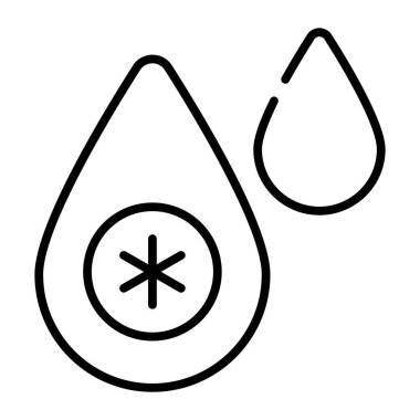 An icon of blood drops in trendy style, healthcare and check up vector