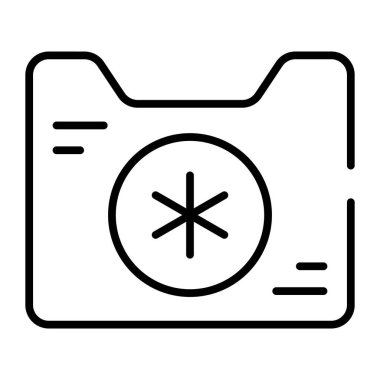 Vector icon of medical data, medical folder design in editable style