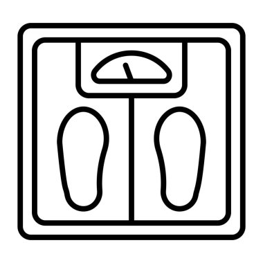 Beautiful icon of weight scale, weight machine vector design