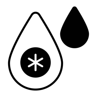 An icon of blood drops in trendy style, healthcare and check up vector