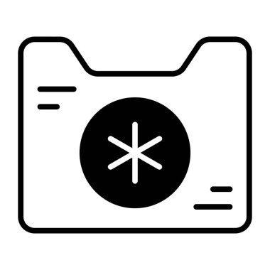 Vector icon of medical data, medical folder design in editable style