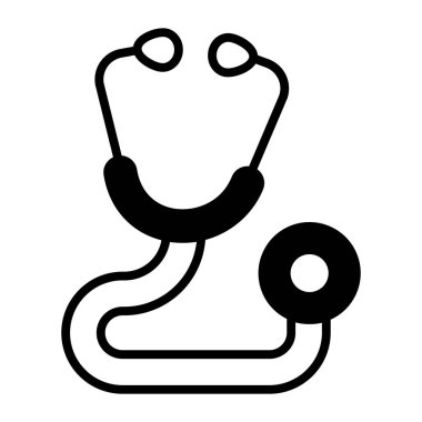 Trendy style icon of stethoscope, medical equipment vector