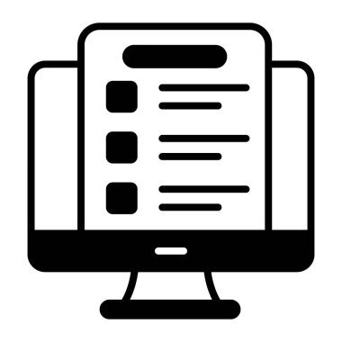 Lcd with a page denoting online medical prescription