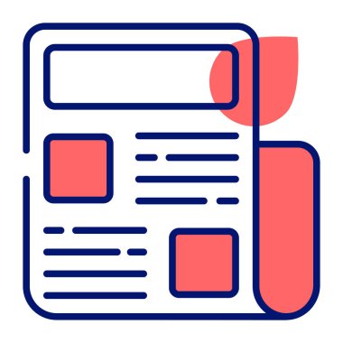 Editable vector of newspaper, magazine trendy icon