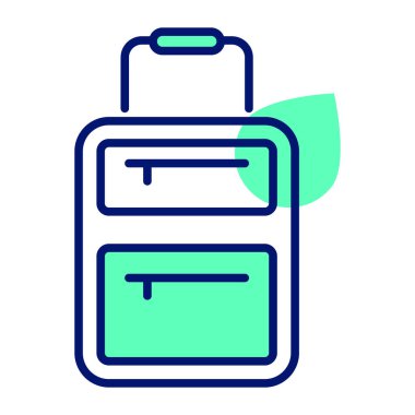 Traveling bag vector, luggage case editable icon