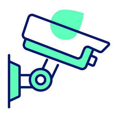 Cctv camera surveillance icon, security camera vector in editable style