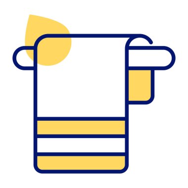 Beautiful vector design of hanger towel, body cleaning equipment