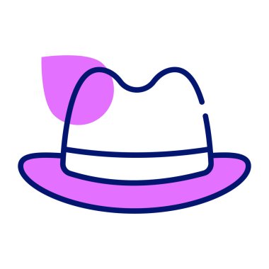 A fashionable summer hat modern icon, premium vector