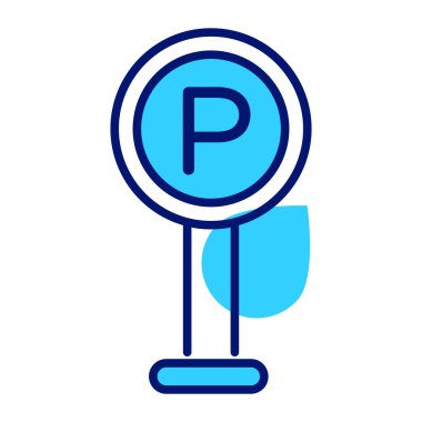Parking board vector icon isolated on white background