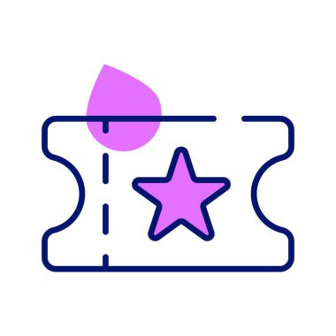 An icon of ticket in trendy style, a modern style vector