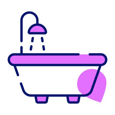 Creative vector of bathtub, bathing and spa editable vector