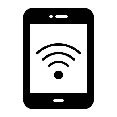 Wifi signals sign inside the mobile concept of mobile wifi