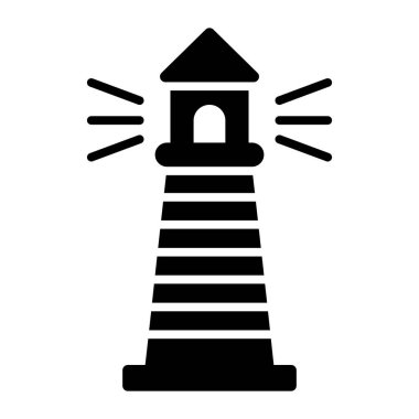 Lighthouse icon in modern style, premium vector of sea navigation