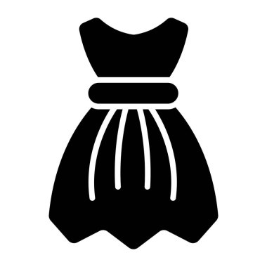 Ladies frock vector, woman fashion apparel icon