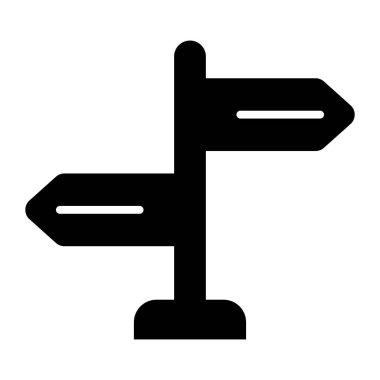 Signpost concept in modern style, roadside arrows editable vector