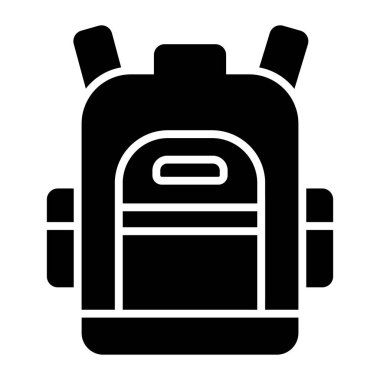 An icon of backpack in trendy style, traveling bag