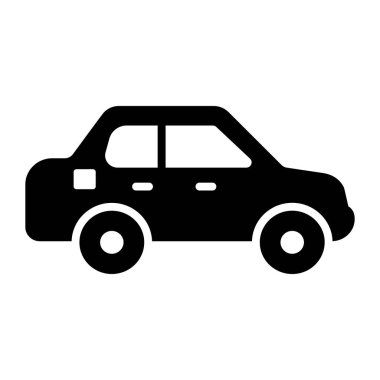 A customizable icon of car, concept of travel editable style