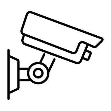 Cctv camera surveillance icon, security camera vector in editable style