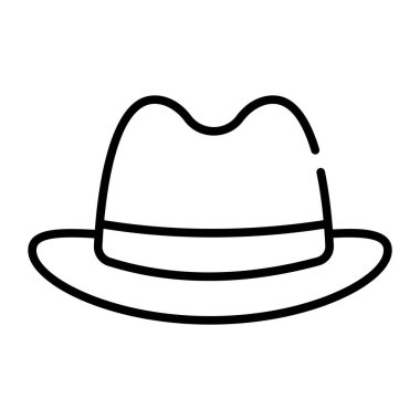 A fashionable summer hat modern icon, premium vector