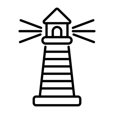 Lighthouse icon in modern style, premium vector of sea navigation