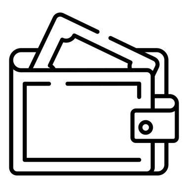 An editable vector design of wallet, billfold icon in trendy style