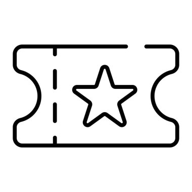 An icon of ticket in trendy style, a modern style vector