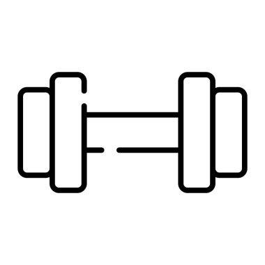 Dumbbell vector in trendy style, gym fitness equipment