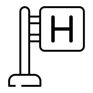 Hotel signpost board vector in modern style, editable icon