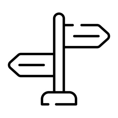 Signpost concept in modern style, roadside arrows editable vector