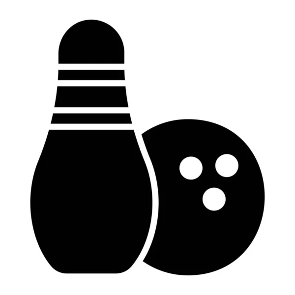 Icon Indoor Games Bowling Vector Modern Style — Stock Vector