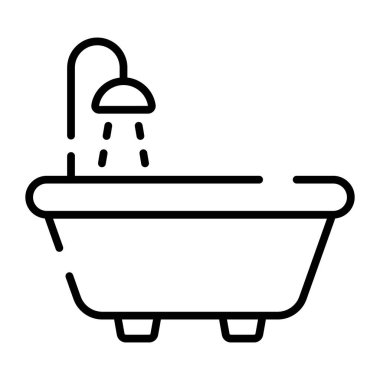 Creative vector of bathtub, bathing and spa editable vector