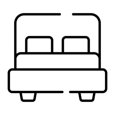 Hotel bed vector, trendy unique icon of bed in editable style