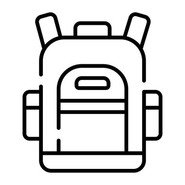 An icon of backpack in trendy style, traveling bag
