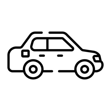 A customizable icon of car, concept of travel editable style
