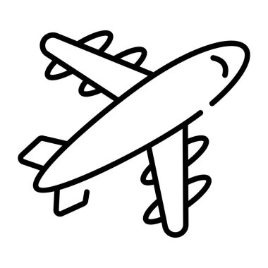 An amazing icon of airplane, beautiful vector of flight