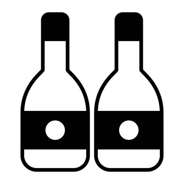 Wine bottles vector design in editable style, alcoholic drink
