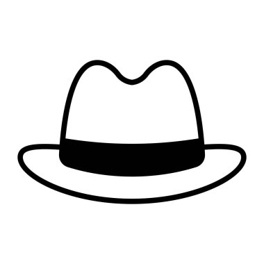 A fashionable summer hat modern icon, premium vector