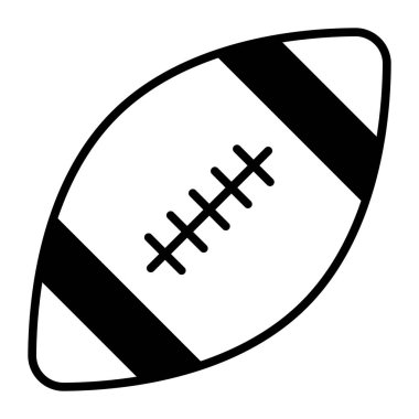 Rugby ball icon for premium use, american ball vector