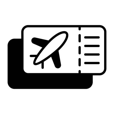Amazing vector of air ticket, travel pass for flight editable icon