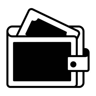 An editable vector design of wallet, billfold icon in trendy style