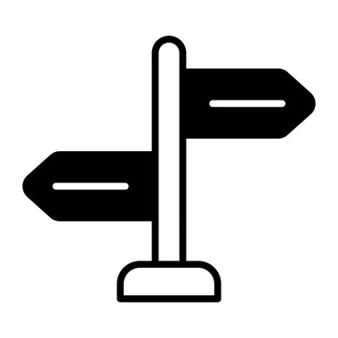 Signpost concept in modern style, roadside arrows editable vector