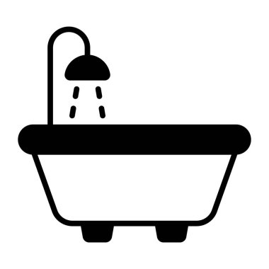 Creative vector of bathtub, bathing and spa editable vector