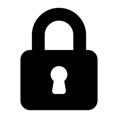 Lock vector icon design in solid style, filled icon of padlock