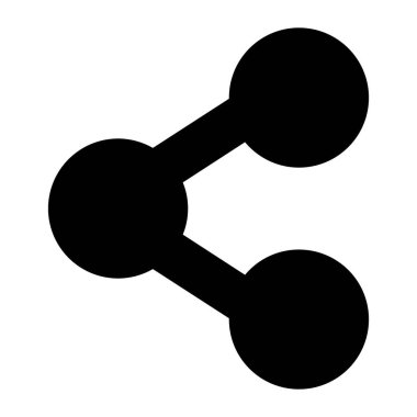 Share vector icon design in solid style, user interface icon