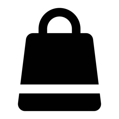 Shopping bag solid vector icon design, user interface