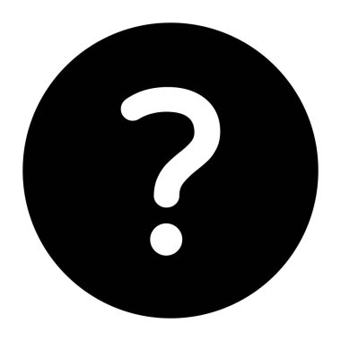 Question mark sign solid vector in trendy style