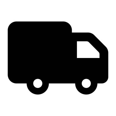Cargo van solid vector icon design in trendy style
